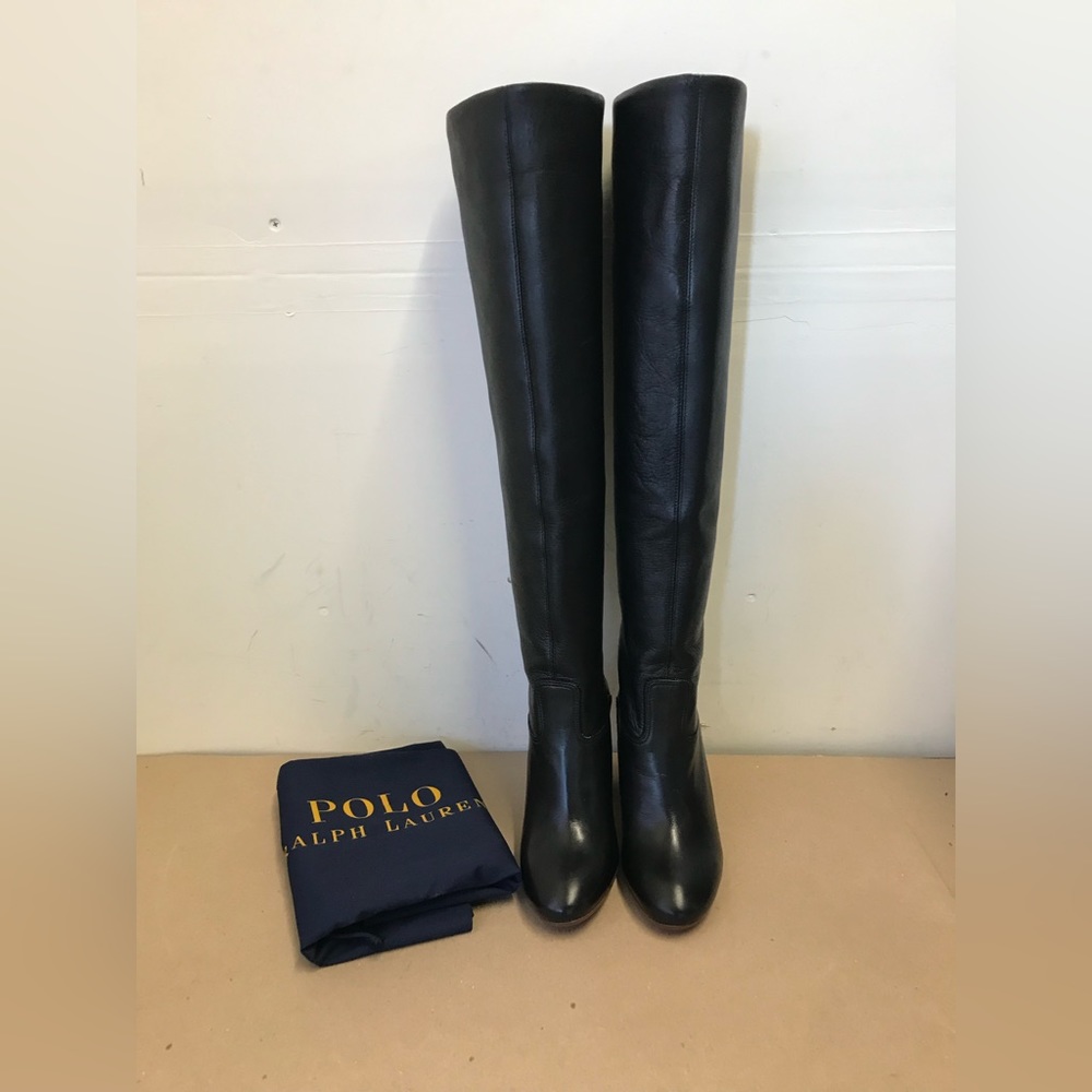 Polo Ralph Lauren Brie Leather Boots - Picture 3 of 7